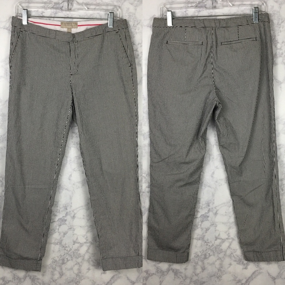 Banana Republic Ryan Fit Pinstripe Cropped Pants